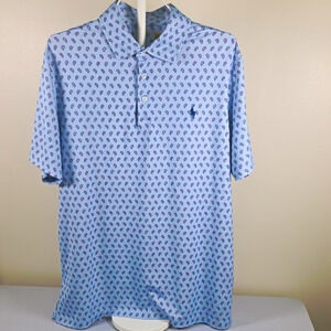 Polo Ralph Lauren Performance Men’s L Paisley Stretch Polo Shirt Logo